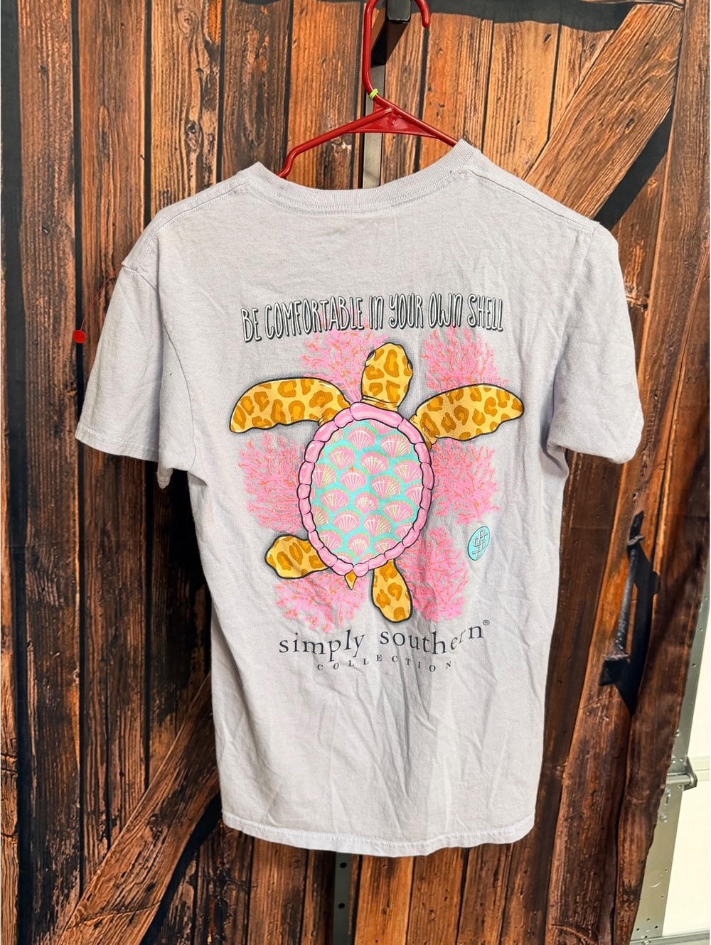 Simply Southern Small Cotton T-Shirt with Turtle Graphic